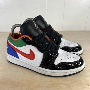 Nike Air Jordan 1 Low SE Black Toe Multi-Color Sneakers CZ4776-101 Women Size 7